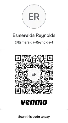Venmo QR code for paying Esmeralda Reynolds for class